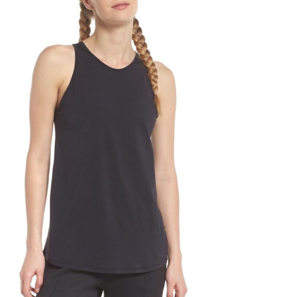 NEW Zella strength RACERBACK tank in black large